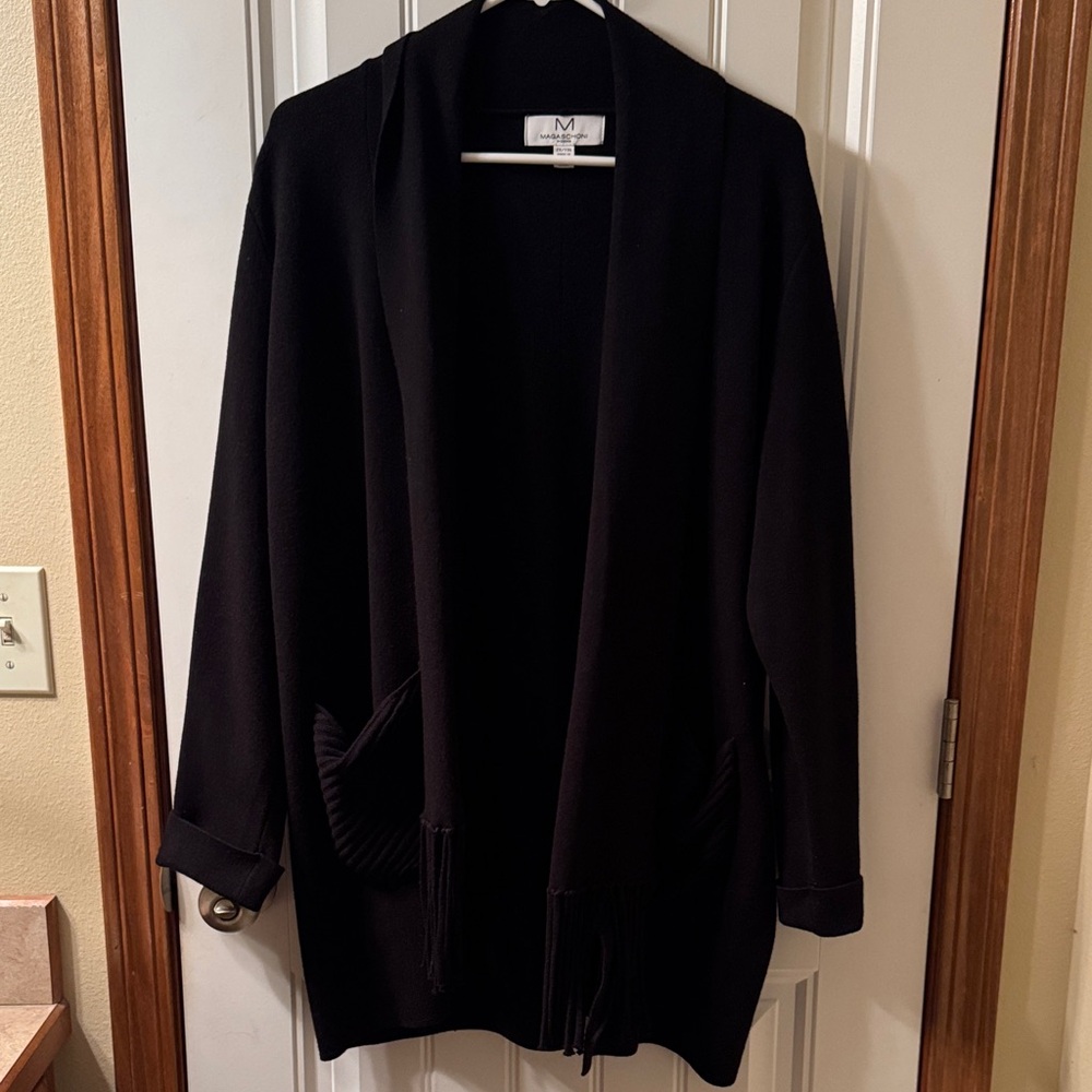 Magaschoni Black Knit Cardigan